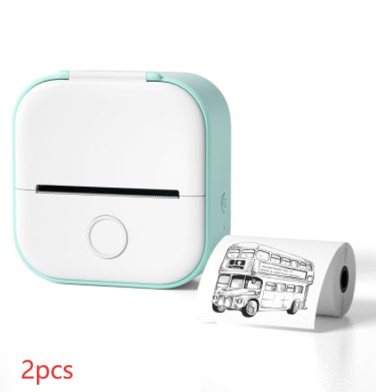 Portable Mini Thermal Label Printer Home Photo Printer Student Wrong Question Printer Bluetooth-compatible Mini Label Printer Price Tag - happyshop365247