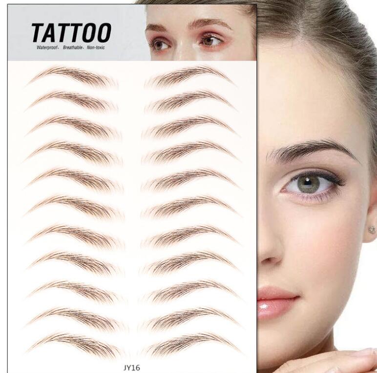 Magic 4D Hair-like Eyebrow Tattoo Sticker False Eyebrows 7 Day Long Lasting Super Waterproof Makeup Eye Brow Stickers Cosmetics - happyshop365247