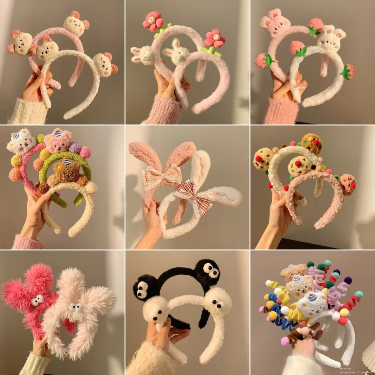 Cute Face Wash Hair Bands Female Cartoon Headwear Hair Band Headband Apply - happyshop365247