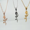 Stainless Steel Gold Roses Necklace For Men New Fashion Gold Cross Pendent With Chain Necklace Jewelry Men Necklace