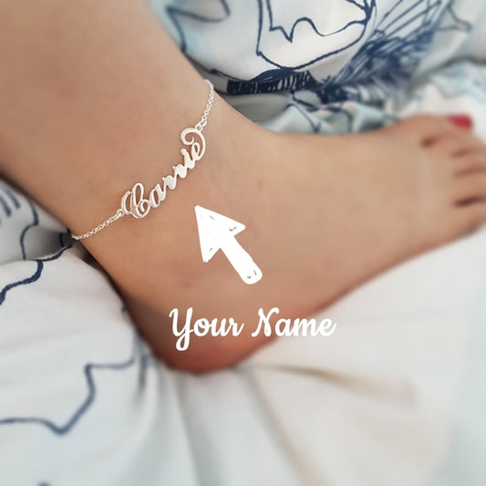 Summer Personalized Custom Name Anklets For Women Stainless Steel Cable Chain Gold Colour Sandy Beach Exquisite Jewelry Present - happyshop365247