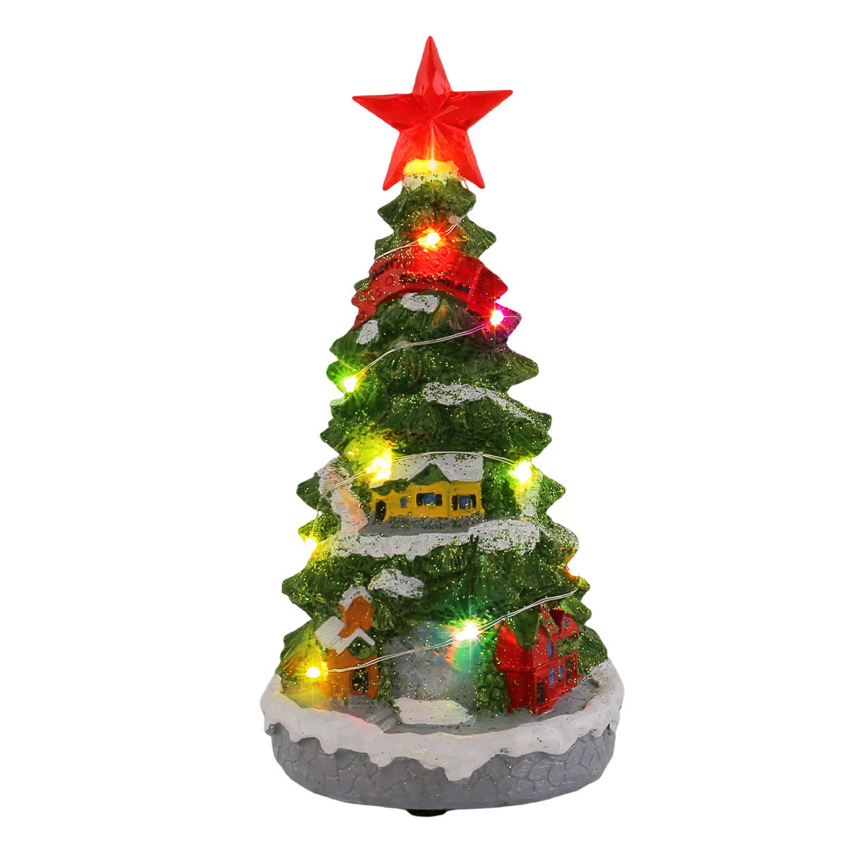 Christmas Glowing Christmas Tree Music Box Room Ornament