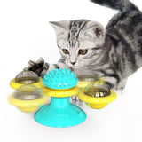 Cat Rotating Windmill Multi-Function Toys Itch Scratching Device Teeth Shining Toy - happyshop365247