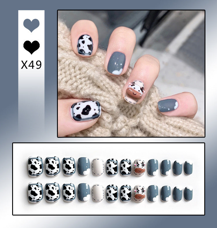 French Worn Removable Nails And Diamonds - happyshop365247