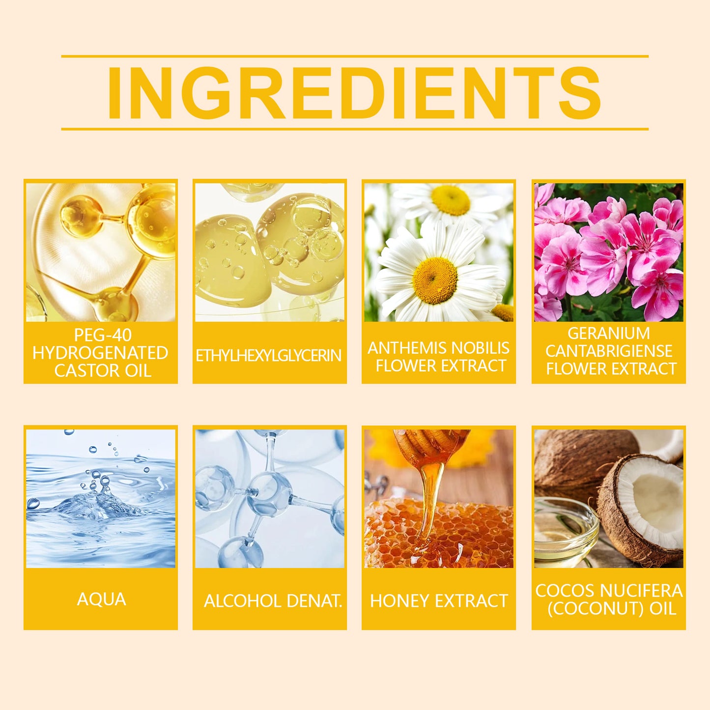 Roxelis Chamomile Honey Perfume Floral Women's Hair Perfume Spray Moisturizing Hair Strands Moisturizing Hydrating Hair Care