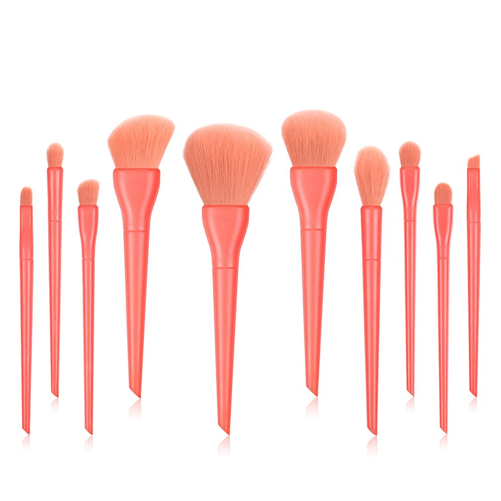 10pcs Luxury Makeup Brushes Sets For Foundation Powder Blush Eyeshadow Concealer Lip Eye Makeup Brush Cosmetics Beauty Tool - happyshop365247