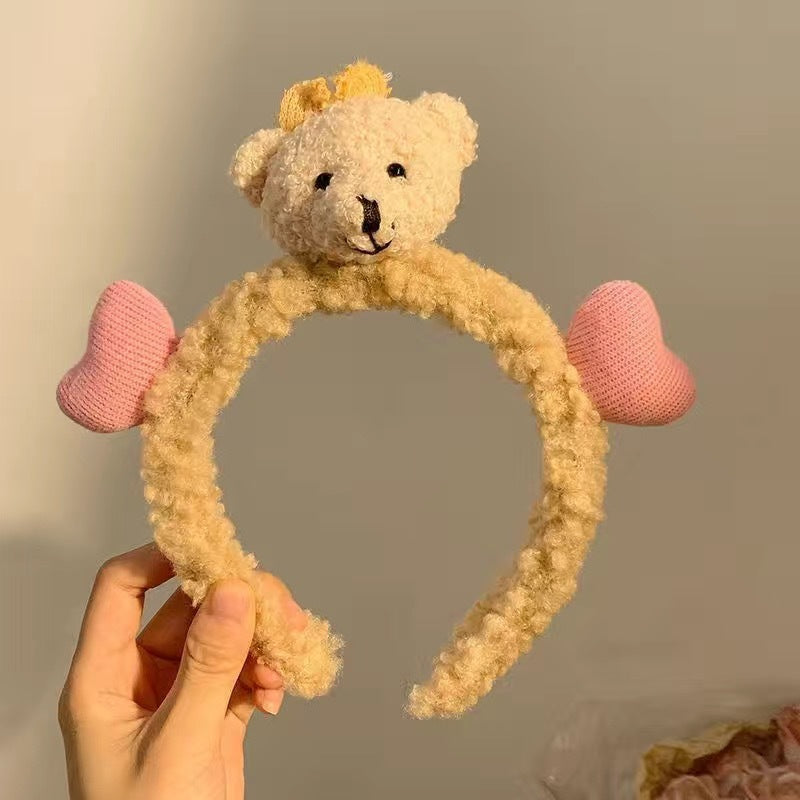 Cute Face Wash Hair Bands Female Cartoon Headwear Hair Band Headband Apply - happyshop365247