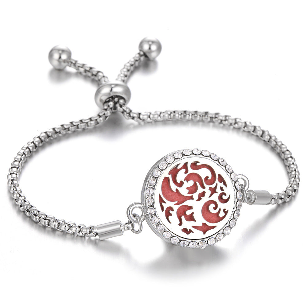 2024 New Kaleidoscope Aromatherapy Bracelet Perfume Essential Oil Diffuser Locket Bracelet Charms Women Aroma Diffuser Jewelry - happyshop365247