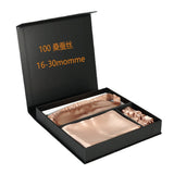 Bright Version Silk Pillowcase Eye Mask Hair Ring Three-piece Set 22 M Gift Box Set