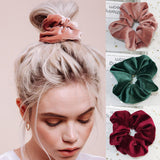 Flannel Hair Tie Hair Rope Amazon Velvet Fashion Ponytail Hair Accessories - happyshop365247