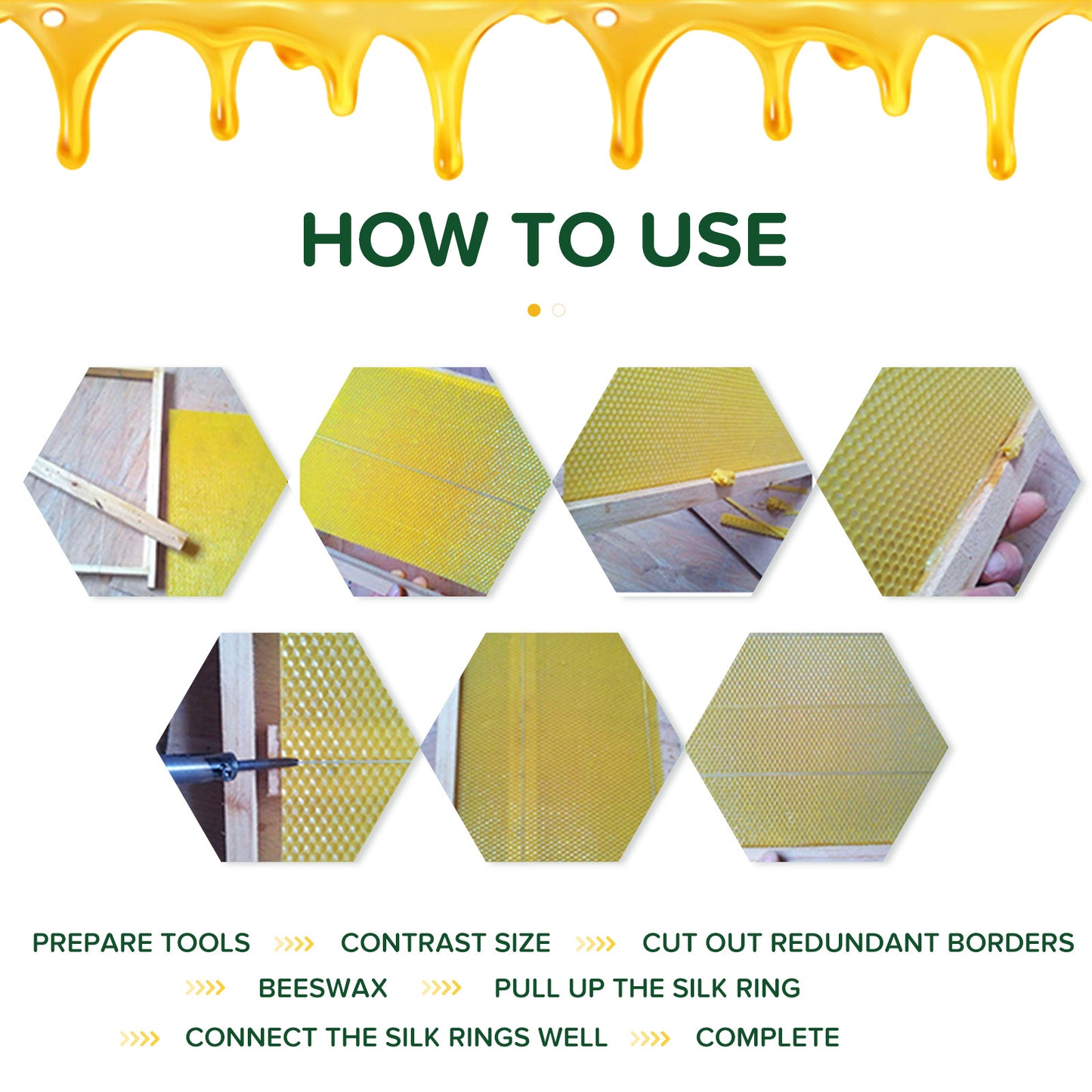 Natural Beeswax Sheets Excellent Deep Room Nest Honey Hive Frame Pieces