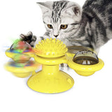Cat Rotating Windmill Multi-Function Toys Itch Scratching Device Teeth Shining Toy - happyshop365247