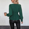 European And American Fall Women's Clothing V-neck Slim Shirt Women