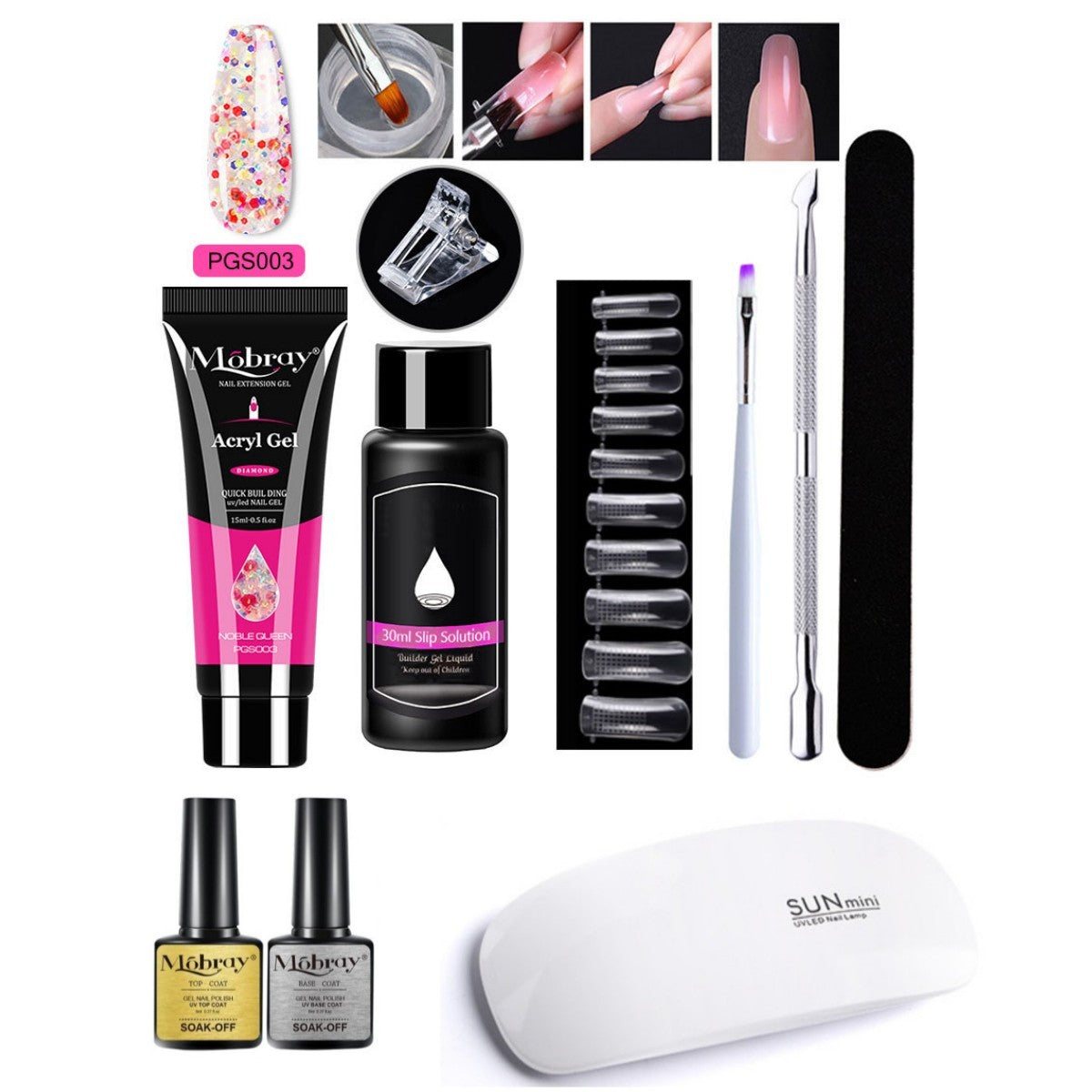 7-Piece Nail Art Crystal Extender Set - happyshop365247