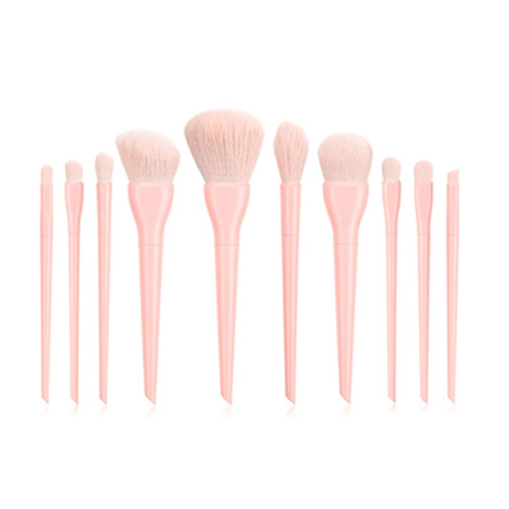 10pcs Luxury Makeup Brushes Sets For Foundation Powder Blush Eyeshadow Concealer Lip Eye Makeup Brush Cosmetics Beauty Tool - happyshop365247
