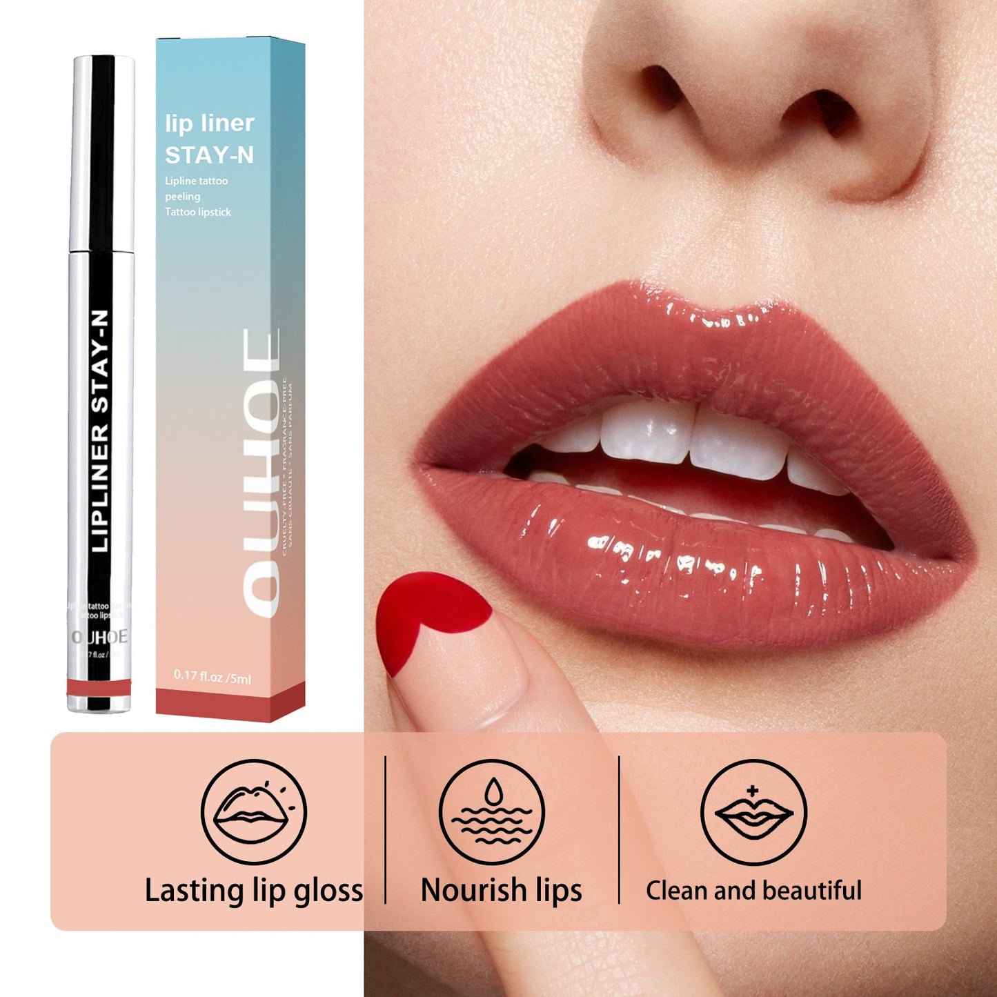 Sexy Lipliner Pencil Waterproof Contour Tint Lipstick Pen Lip Plumpe Contouring Female Makeup Make-up Maquiagem - happyshop365247