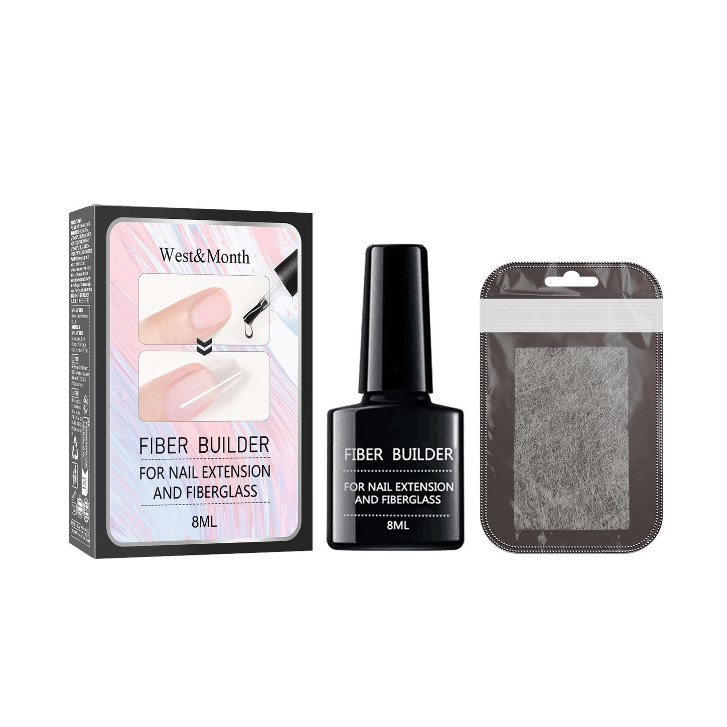 Fiber Bulider Nail Gel Quick Building Repair Broken Nails Soak Off UV Gel - happyshop365247