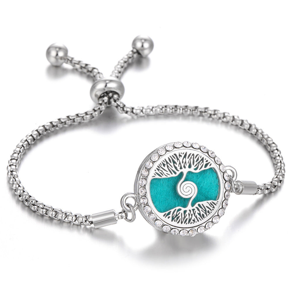 2024 New Kaleidoscope Aromatherapy Bracelet Perfume Essential Oil Diffuser Locket Bracelet Charms Women Aroma Diffuser Jewelry - happyshop365247