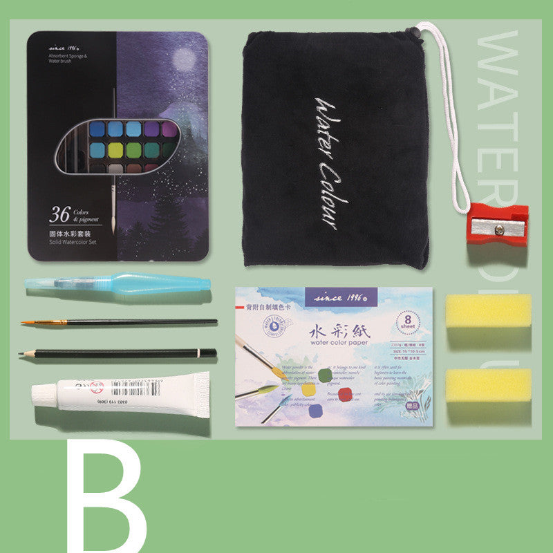 Solid Watercolor Paint Set Sketch Watercolor