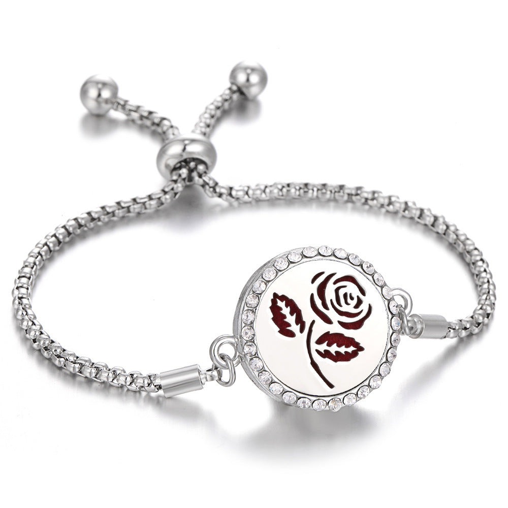 2024 New Kaleidoscope Aromatherapy Bracelet Perfume Essential Oil Diffuser Locket Bracelet Charms Women Aroma Diffuser Jewelry - happyshop365247