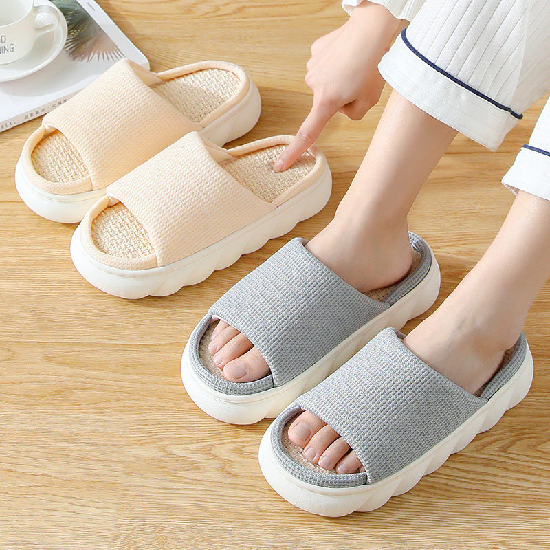 Men And Women Indoor Home Four Seasons Household Slippers - happyshop365247