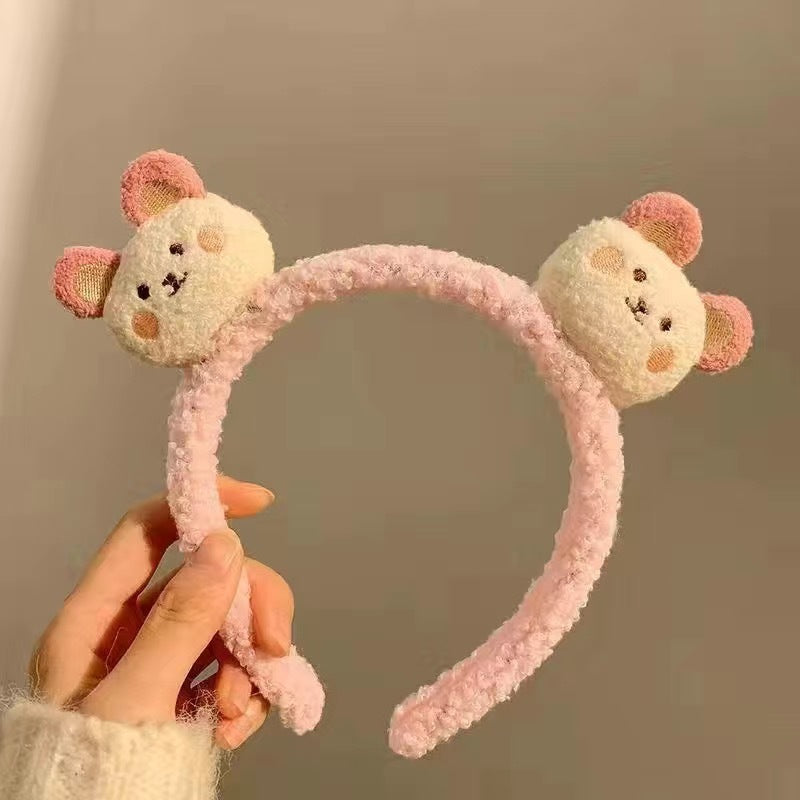 Cute Face Wash Hair Bands Female Cartoon Headwear Hair Band Headband Apply - happyshop365247
