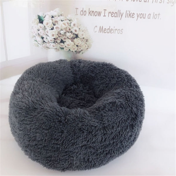 Round Long Hairy Autumn And Winter Nest Pad Cat Mattress - happyshop365247