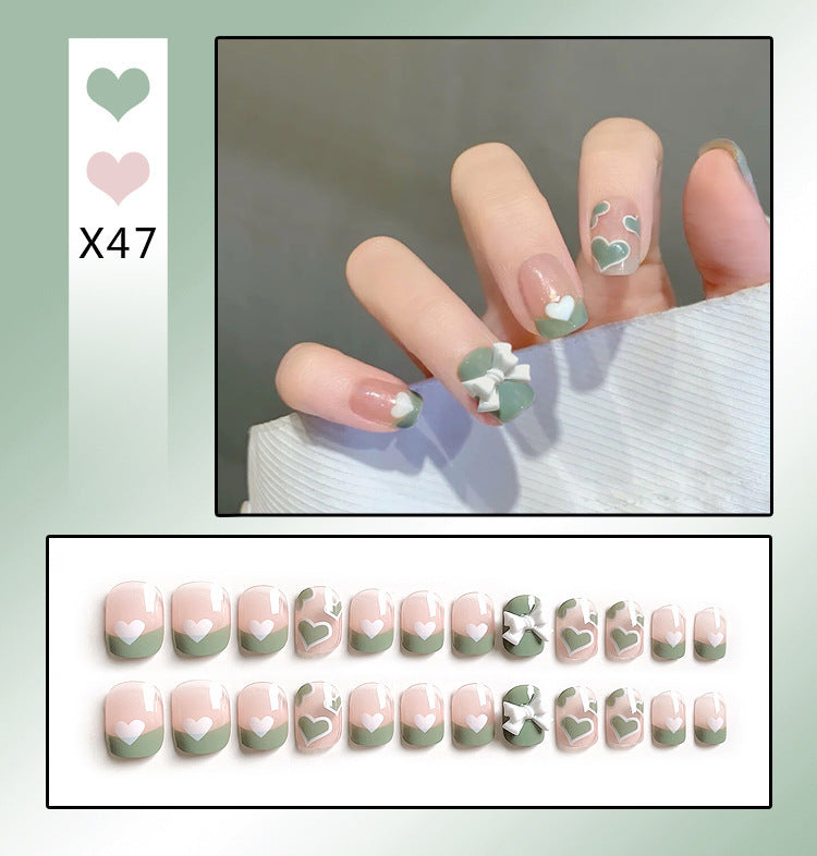 French Worn Removable Nails And Diamonds - happyshop365247
