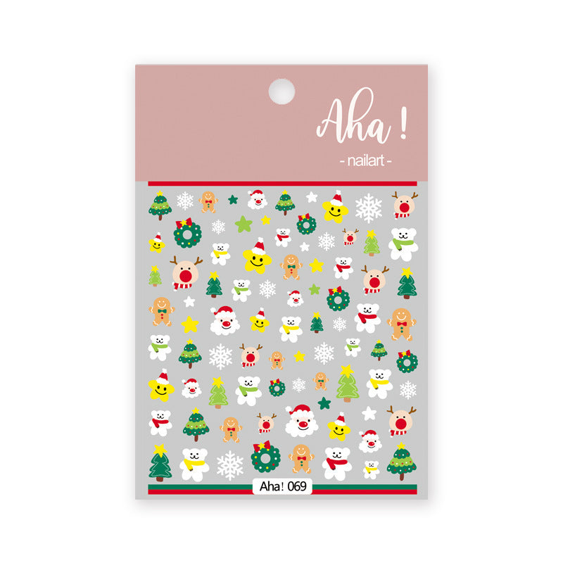 Nail Art Sticker Santa Claus Cartoon - happyshop365247
