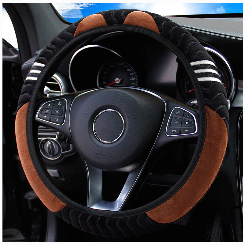 Comfortable Soft Plush Car Ornament Without Inner Ring Steering Wheel Cover