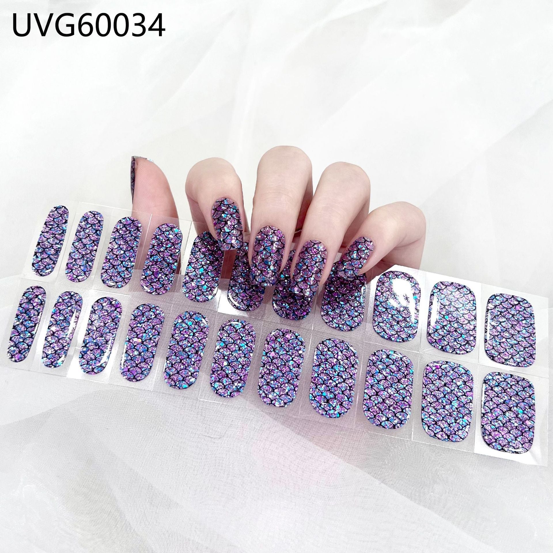 Blush Nail Stickers Uv Semi-baked Gel - happyshop365247