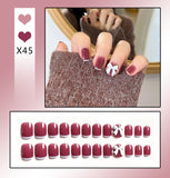 French Worn Removable Nails And Diamonds - happyshop365247