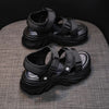 Dad sandals for women, thick-soled wedge heel ole height-increasing women's shoes, Velcro beach shoes