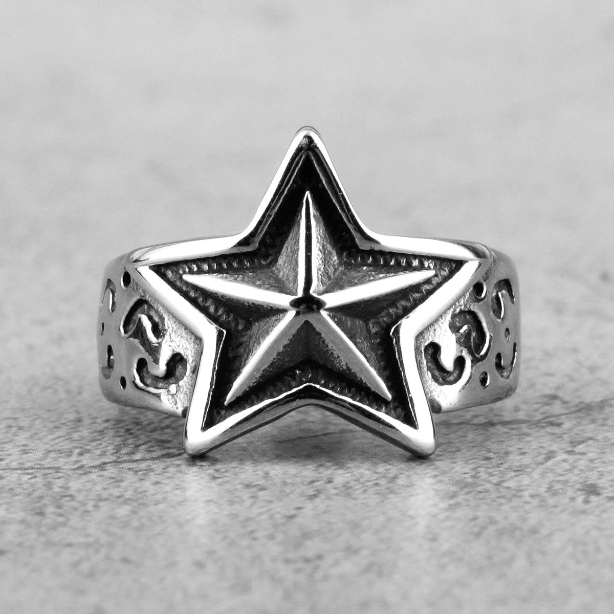 Stainless Steel Ring Men And Women Star Jewelry - happyshop365247