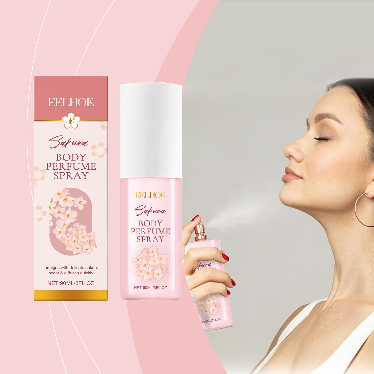 Cherry Blossom Body Perfume Spray Keeps Fragrance Fresh And Gentle Moisturizing Skin Moisturizing Spray