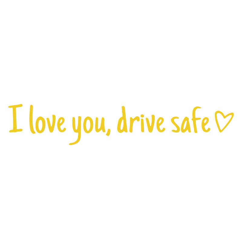 Safe Driving Waterproof Vinyl Bumper Stickers Car Universal Rearview Mirror Decorative Sticker