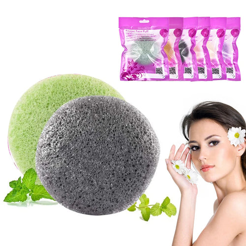 Natural Round Shap Konjac Sponge Face Cleaning Sponge