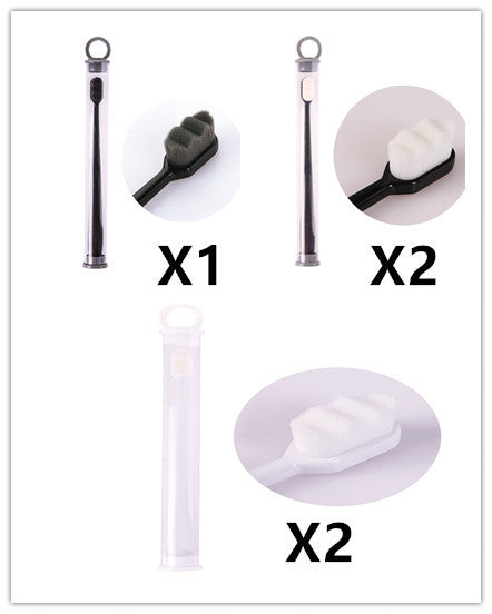 Ultra-fine Toothbrush Super Soft Bristle Deep Cleaning Brush Portable For Oral Care Tools Teeth Care Oral Cleaning Travel - happyshop365247