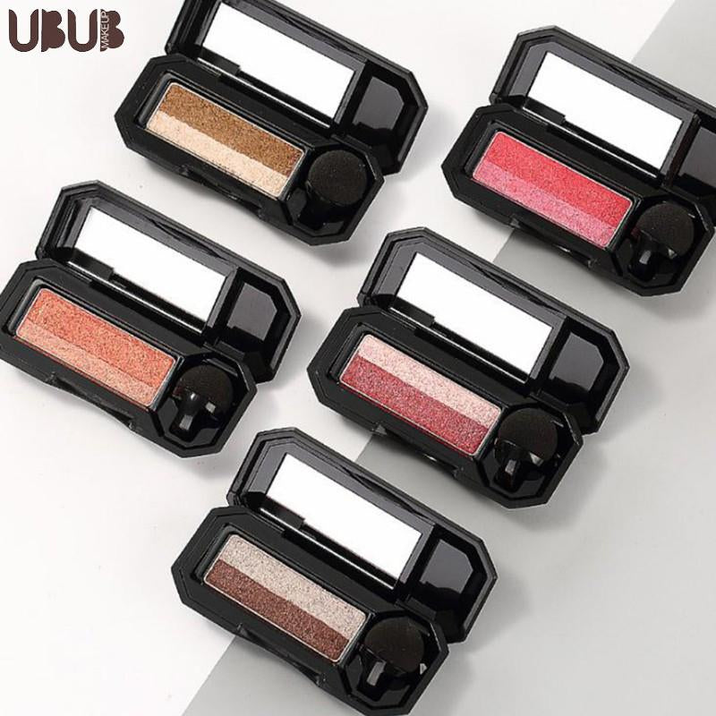 UBUB Brand Double Color Convenient Eyeshadow Makeup Palette Waterproof Pigment Shimmer Eye Color Cosmetics - happyshop365247