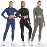 Yoga Clothing Suit Sports Fitness Clothing Female Quick-drying Peach Buttocks - happyshop365247