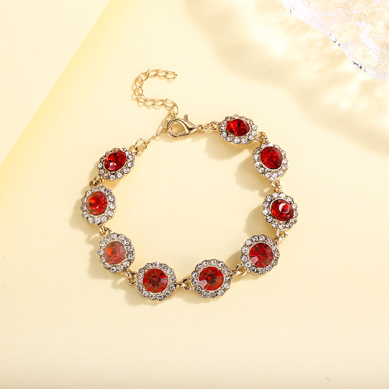Stylish Zircon-studded Diamond Bracelet For Women