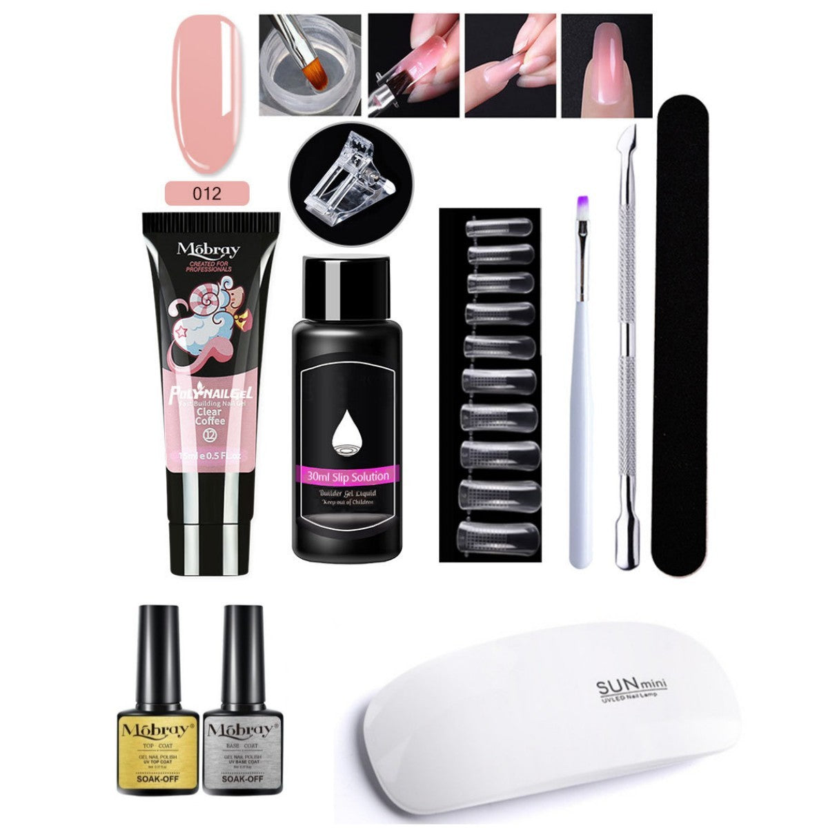7-Piece Nail Art Crystal Extender Set - happyshop365247