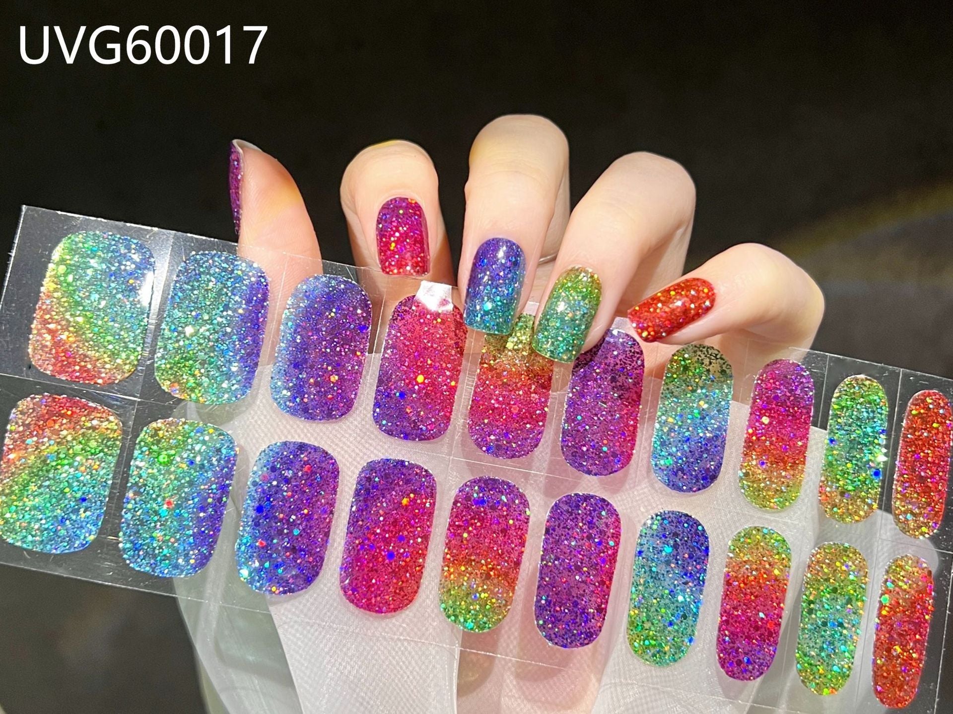 Blush Nail Stickers Uv Semi-baked Gel - happyshop365247