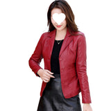 Leather Coat Women Fall Short Western Style All-matching Women - happyshop365247