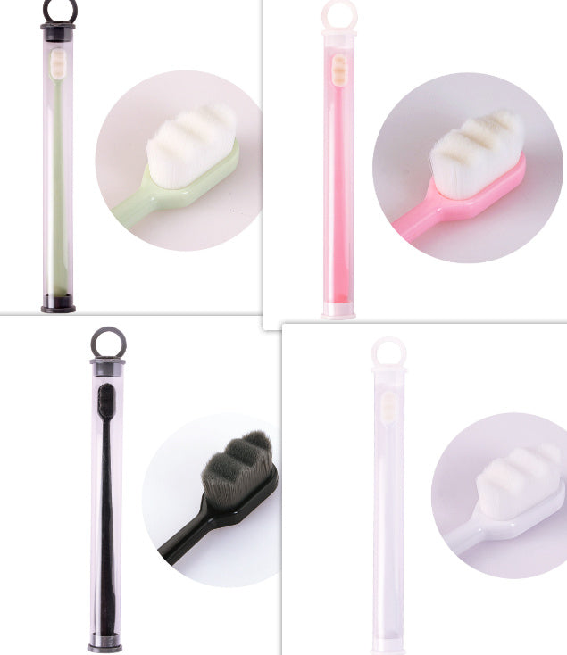 Ultra-fine Toothbrush Super Soft Bristle Deep Cleaning Brush Portable For Oral Care Tools Teeth Care Oral Cleaning Travel - happyshop365247