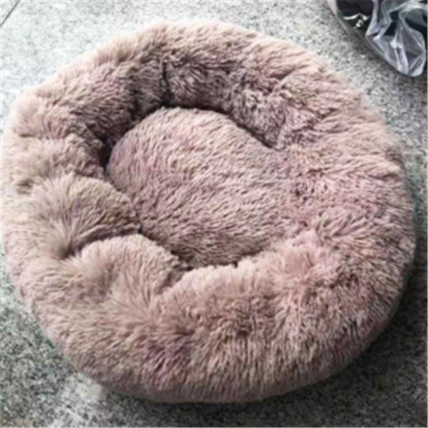 Round Long Hairy Autumn And Winter Nest Pad Cat Mattress - happyshop365247