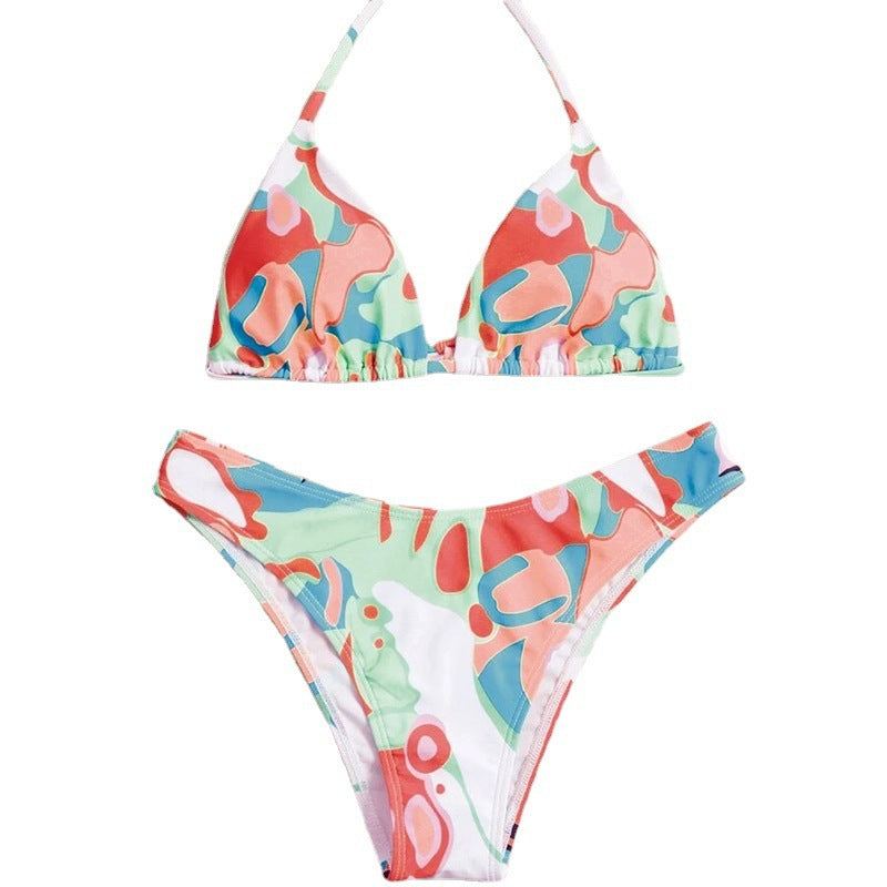 High-Waisted Triangular Bikini Swimwear for Women Beach Bathing Suit