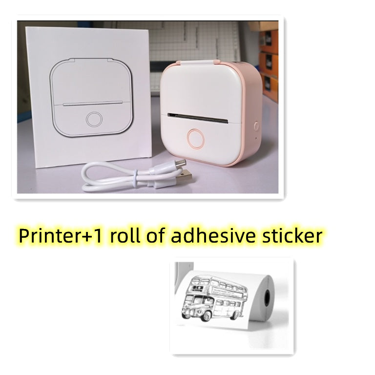 Portable Mini Thermal Label Printer Home Photo Printer Student Wrong Question Printer Bluetooth-compatible Mini Label Printer Price Tag - happyshop365247