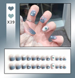 French Worn Removable Nails And Diamonds - happyshop365247