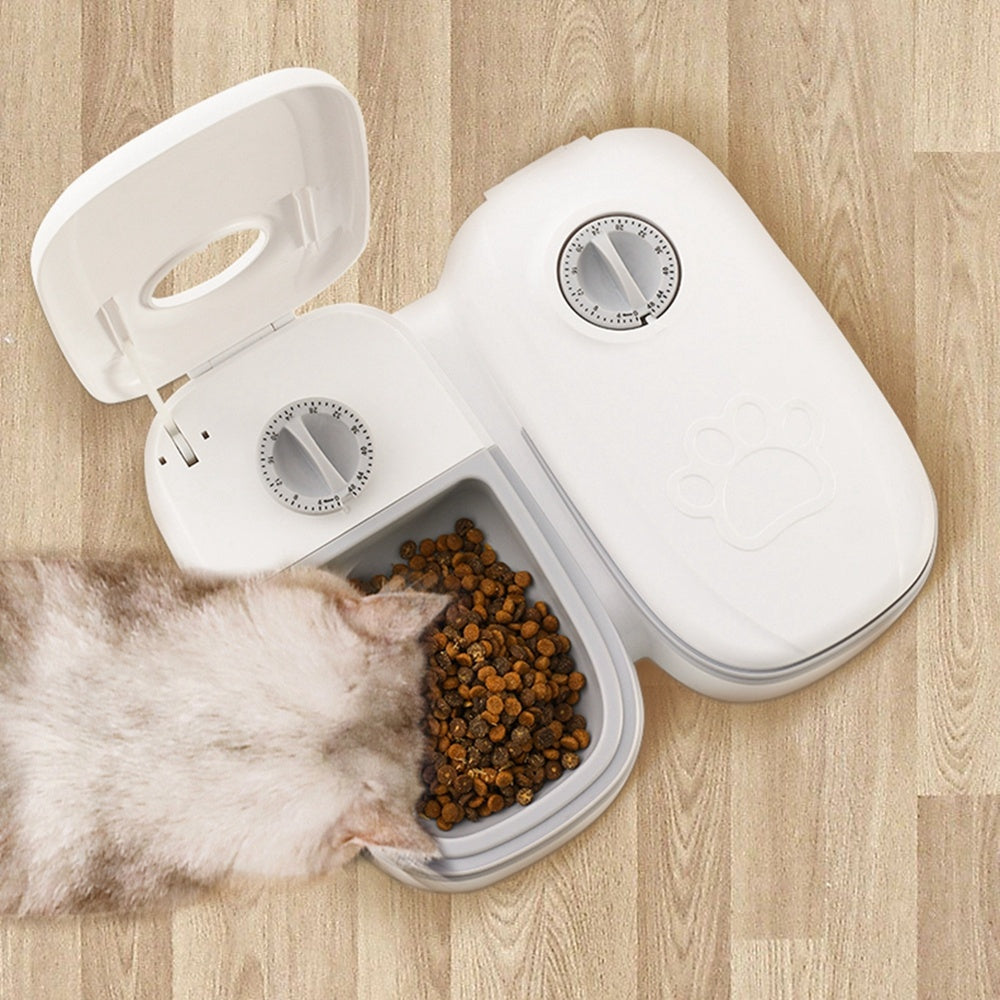 Automatic Pet Feeder Smart Food Dispenser For Cats Dogs Timer Stainless Steel Bowl Auto Dog Cat Pet Feeding Pets Supplies - happyshop365247